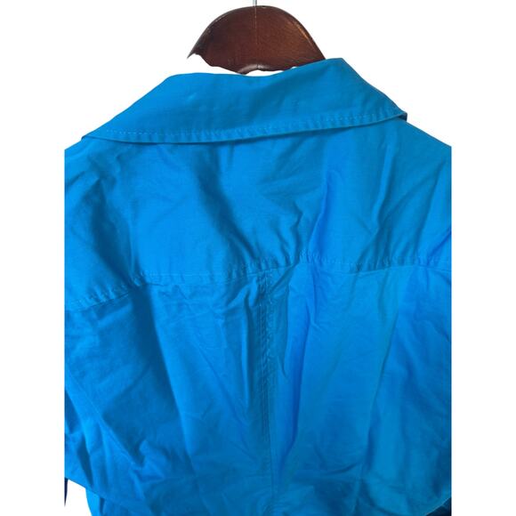 ZARA Blue Button-Down Mini Shirt Dress
Sz XL Long Sleeve Collar Blogger Favorite - Picture 9 of 10